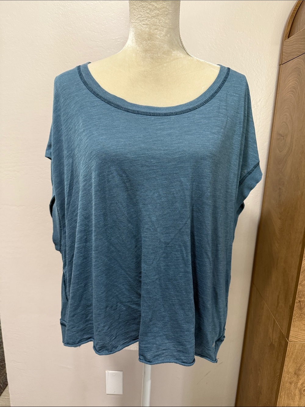 Free People My Time Tee - Teal Blue XL